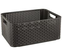 CURVER Style 205846 Storage Box Rattan-Look Size M with Second-Generation Lid Polypropylene