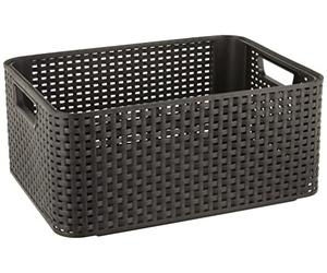 CURVER Style 205846 Storage Box Rattan-Look Size M with Second-Generation Lid Polypropylene