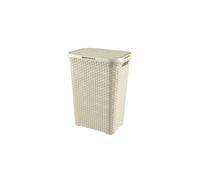 Curver Style 60 Litre Laundry Hamper, Vintage White