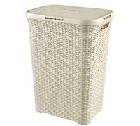 Curver Style 60 Litre Laundry Hamper, Vintage White