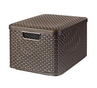 Curver Style L - storage boxes & baskets (Storage basket, Brown, Rattan, Monotone, Bathroom, Bedroom, Living room)
