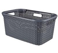 CURVER Style Laundry Basket 70% Recycled Material Rattan Look 45 L Anthracite