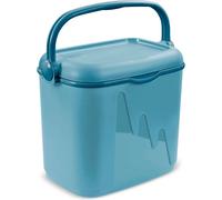 Curver Light Blue Portable Travel Cooler Box with Removable Lid & Locking Handle Lightweight Durable Compatible with Refrigerant Cartridges Ideal Picnic Camping Beach Fishing (20L)