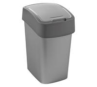 Curver Trash Bin 25L Silver Universal Recycling Open Lid 186157