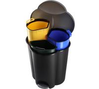 Curver Trio V2 Waste Bin 40 L Pedal Bin Rubbish Sorting 3 Compartments Waste Separation System Waste Separation System