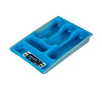 Curver Urban Plastic Expandable Cutlery Utensils Storage Tray - Turquoise & Light Grey - 42cm (L) x 30cm (W) x 6.5cm (H) - Maximum Width Extension 50cm.
