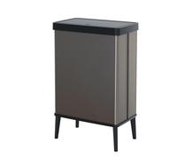 CURVER Verto 54L High Waste Bin Push Lid Sleek Design Easy Assembly Recycling Friendly Pearl Grey - This product is designed with premium quality