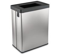 CURVER Verto 54L Recycling Bin, Dual Compartments, Recycling Lid, Easy Sorting, Sl esign, Pearl Silver