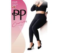 Pretty Polly Women's Curves Smooth Leggings Tights, 100 DEN, Black (Black Black), X-Large (Size:XL)