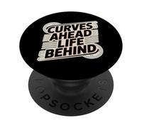 Curves Ahead Life Behind Open Road Driving Fan PopSockets Adhesive PopGrip
