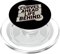 Curves Ahead Life Behind Open Road Driving Fan PopSockets PopGrip for MagSafe