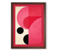 Curves in Motion Geometric Framed Wall Art Print A3 (42×29.7cm) Walnut, Wall Decor for Living Room, Bedroom, Office & Home, Ready to Hang, Art Gift
