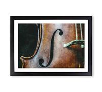 Curves of The Cello Painting Framed Print | A2 Black Framed Wall Art | Ready to Hang | Modern Historical Picture | Living Room Bedroom Lounge Office