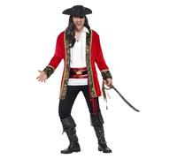 Curves Pirate Captain Costume, Red