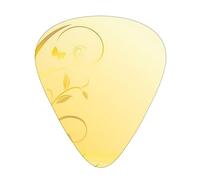 Curving Chamomile Flowers Flying Butterflies Premium Bass Electric Guitar Picks,Guitar Plectrum For Unparalleled Musical Experience