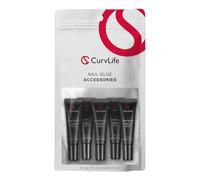 CurvLife Nail Tips Semi Solid Nail Glue 2g (5pcs) - Super Strong, Soft Glue Gel Quick Drying Adhesive for Press On Nails, No UV Light Needed