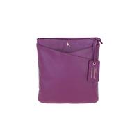 'Curvo' Real Leather Crossbody Bag Ashwood Leather Raspberry One Size