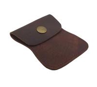 Curvy Coin Pouch, Pocket Case for Pennies, Rustic Bag, Travel Accessory, Full Grain Leather, Handmade, Bourbon Brown Visit the Hide & Drink Store, Brown, Leather Coin Pouch