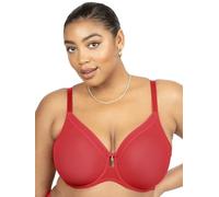 Curvy Couture Women's Sheer Mesh Full Coverage Unlined Underwire Bra, Crantastic, 36E