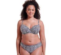 Curvy Kate Balcony Bikini Top Wild Horizon Padded Womens Ladies Swimwear Black Print Size D-K