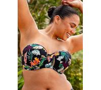Curvy Kate Cuba Libre Underwired Bandeau Bikini Top Multi Print