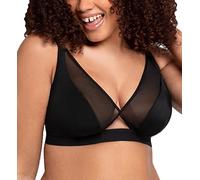 Curvy Kate Women's Get Up and Chill Bralette Bra, Opaque, Black, 34DD/E