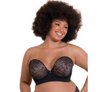 Curvy Kate Women's Bra Hey Girls SuperPlunge Strapless Multiway, Black/Latte 36FF UK