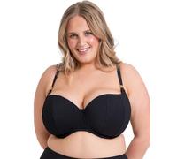 Curvy Kate Jet Set Padded Balcony Bikini Top Black 30FF