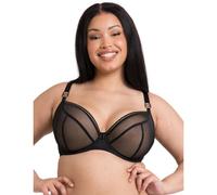 Curvy Kate Women's Bra Lifestyle Plunge Underwired Non-Padded Sheer Polyamide Black 34DD