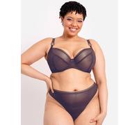Curvy Kate Lifestyle Plunge Bra Wired Mesh Lingerie In Plum Plum