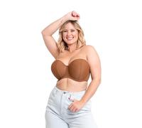 Curvy Kate Women's Luxe Strapless Bra, Brown (Caramel Caramel), 30G UK
