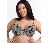 Curvy Kate Ripple Reef Bikini Top Black Print 40J
