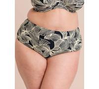 Curvy Kate High Waist Bikini Brief Ripple Reef Womens Ladies Sport Beach Swimwear Black Print Size XL