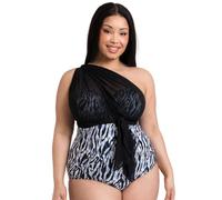 Curvy Kate Strapless Multiway Bandeau Swimsuit Wrapsody Womens Ladies Sport Beach Swimwear Zebra Cup Size D-J (UK, Cup & Band, H, 34, Zebra Print)