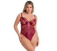 Curvy Kate Suspense Plunge Bodysuit Sangria Red 30H