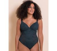 Curvy Kate Women's All Night Lace Plunge Body in Blue | Size: 32GG Curvy Kate Blue 32GG
