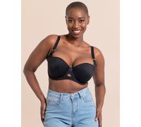 Curvy Kate Women's Boost Me Up Balcony Bra Underwired Padded Lingerie in Black | Size: 42DD Curvy Kate Black 42DD