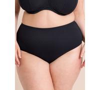 Curvy Kate Women's Jet Set High Waist Bikini Brief Bottoms in Black | Size: Small Curvy Kate Black S