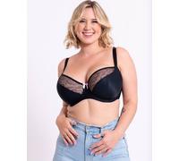 Curvy Kate Women's Moody Bloom Balcony Bra Underwired Lingerie in Black | Size: 44F Curvy Kate Black 44F