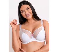 Curvy Kate Women's Moody Bloom Balcony Bra Underwired Lingerie in White | Size: 36k Curvy Kate White 36k
