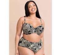 Curvy Kate Women's Ripple Reef Balcony Bikini Top Underwired Padded in Black | Size: 38E Curvy Kate Black 38E