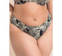 Curvy Kate Women's Ripple Reef Low Rise Bikini Brief Bottoms in Black | Size: Large Curvy Kate Black L
