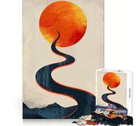 Curvy Pathway 1000 Pieces Jigsaw Puzzles for Adults Focus Train Fade Resist Home Enjoyable Santa Present (38x52cm)