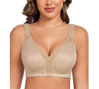 Curyon Plus Size Everyday Bras for Women Minimizer Full CoveraFe Non Padded Wirefree Brown 40DD