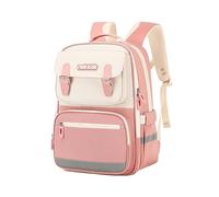 Cusangel Backpack With Chest Strap for Girls, School Bookbags Kindergarten Elementary Lightweight Waterproof Multifunctional Large Capacity for Backpack (16 inch Pink)
