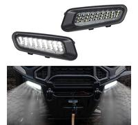 CUSAUTV LED Front Bumper Lights Compatible with 2024 2025 Polaris Ranger XD 1500 Accessories Front Accent Lights Front Brush Guard Auxiliary DRL for Ranger CREW XD 1500 Replacement for 2889767