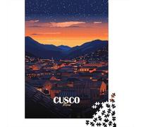 Cusco, Peru at Nightfall 1000 Piece Jigsaw Puzzle for Adults, 70x50cm/1000pcs, New Year Indoor Activity, Relaxing Home Time And A Fresh Start