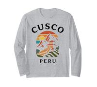 Cusco Peru Retro Inca City Andean Mountain South America Per Long Sleeve T-Shirt