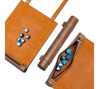 Cusdie 2 in 1 Rolling Mat & Zippered Dice Holder Tray - Compatible with DND Polyhedral Dungeons and Dragon (Brown)