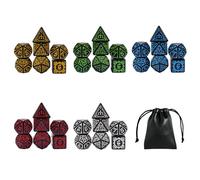cusdie 5 Sets/35 Pcs DND Dice Polyhedral Dice Set, Druid D&D Dice Set for Dungeons and Dragons, RPG, Table Games